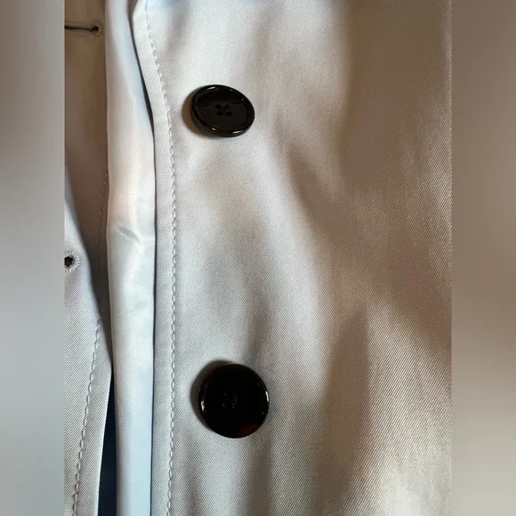 Lands' End Baby Blue Trench Coat with Belt - Picture 12 of 12